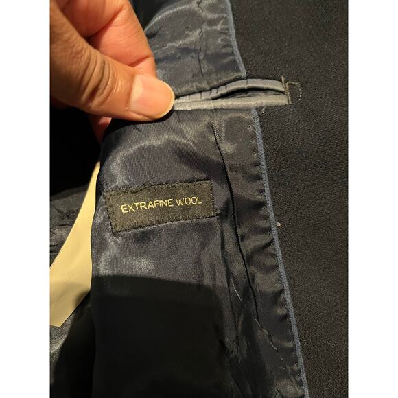 Massimo Dutti - PLAIN 100% WOOL SUIT BLAZER / 38R / Blue - Picture 7 of 9